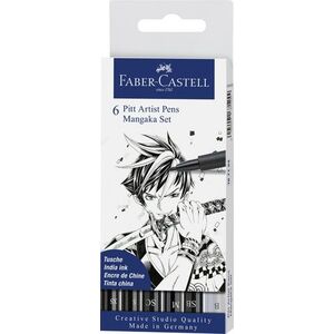 Faber-Castell pióro kreślarskie Pitt Artist Pen Mangaka 6 szt