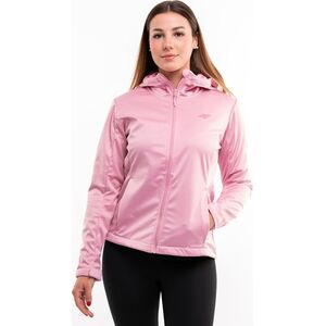 4f Kurtka przejściowa softshell z kapturem damska 4F F215 różowa 4FWSS24TSOFF215 56S M