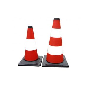 Mega Pachołek drogowy biało-czerwony 50cm odblaskowy - 35583