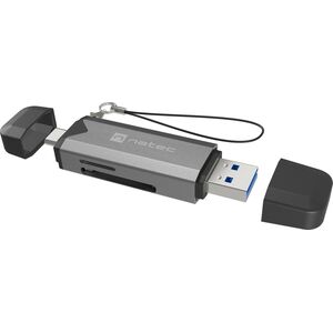 Czytnik Natec SCARAB 3 USB-A + USB-C SD/MICRO SD USB 3.1 GEN 1 SZARY (NCZ-2262)