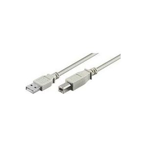 Kabel USB MicroConnect USB-A - USB-B 1.8 m Biały (USBAB2)