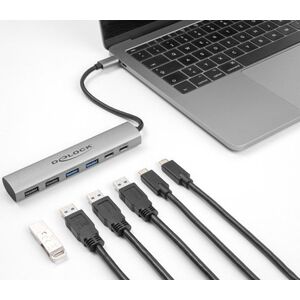 Delock USB HUB Delock 6 Port USB Hub με 4 x USB Type-A Buchse και 2 x USB Type-C Buchse 13939489 4043619642328