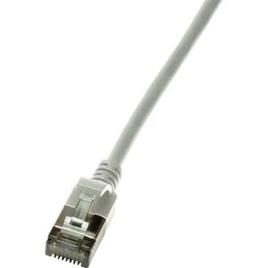 LogiLink LogiLink Patchkabel CAT6A STP TPE SlimLine grau 1,0m