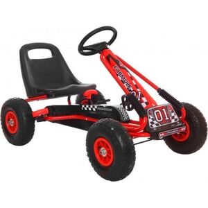Lean Cars Gokart Czerwony A-15 Pompowane Koła