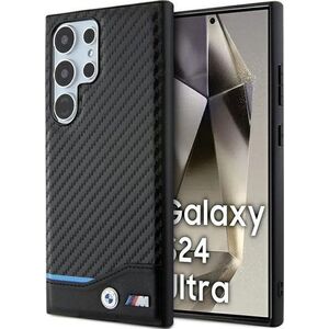 BMW BMW Leather Carbon Blue Line - Etui Samsung Galaxy S24 Ultra (czarny)