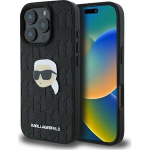 Karl Lagerfeld Karl Lagerfeld KLHCP16LPGKLKIPK iPhone 16 Pro 6.3" czarny/black hardcase Monogram Karl Head Pin