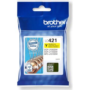 Tusz Brother Brother Ink Cart. LC-421Y for DCP-J1050DW, -J1140DW, MFC-J1010DW yellow LC421Y
