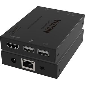 Vision VISION HDMI-uber-IP-Sender - 30 JAHRE GARANTIE - nur Sender - Empfanger muss separat erworben werden - Sendet HDMI 1:1 or 1:n - Ubertragt USB 1.1 - Plug-and-Play - IR-Durchleitung - Max 1920 x 1200 bei 60 Hz - HDCP-συμβατό - 13866619 6862540000000