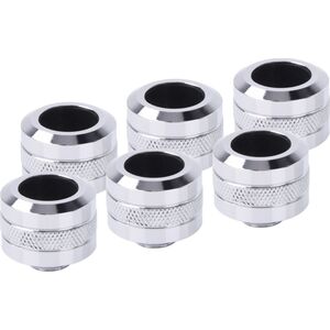 Alphacool Alphacool Eiszapfen Pro Anschluss 16mm Hardtube Fitting G1/4, 6-Pack - chrome 13931361 4250197174763