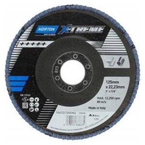 Norton Clipper Ściernica lamelkowa Norton X-Treme R860 125 P80 FLD FDTF 125x22 R860 NOR P80 X860 EU