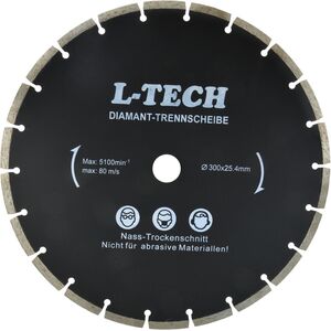 Geko tarcza diamentowa 300x8x25,4mm segmentowa L-TECH czarna (G00227)