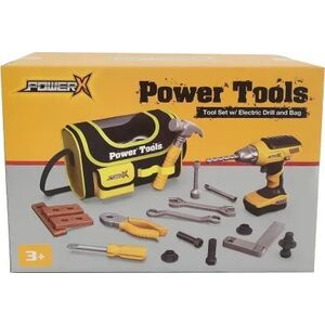 POWER X, Tool Set w/ Electric Drill and Tool Bag