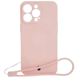 Bizon Case Silicone Magnetic Apple iPhone 13 Pro light pink