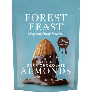 Forest Feast salted dark chocolate almonds, 120 g