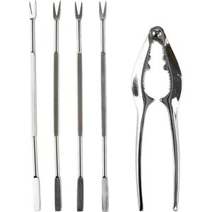 bercato Skaldjursset By Bercato - 17cm x 4 st, 15 cm x1 st - Rostfritt stål + Zink - Ασημί 14242268 7350000768879