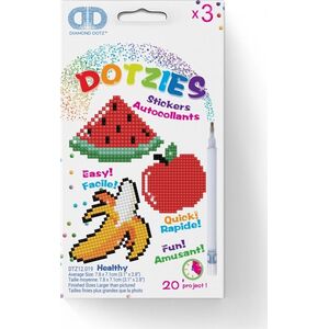 DIAMOND DOTZ DIAMOND DOTS σετ δημιουργικότητας διαμαντένια ζωγραφική ΥΓΕΙΑ, 3 αυτοκόλλητα, DTZ12.019 14252608 4897073245874