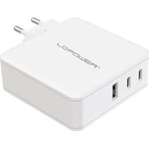 LC-Power LC-GAN-100 ładowarka do urządzeń przenośnych Uniwersalne Biały Prąd przemienny Szybkie ładowanie Wewnętrzna
