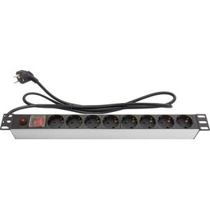Καλώδιο τροφοδοσίας Alcasa Alcasa GC-N0087 Splitter 1,8 m 8 x Power Socket Indoor Μαύρο, Ασημί 13769654 4014619506736