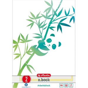 Herlitz Herlitz Arbeitsblock A4 GREENline 50 Bl Lineatur 02 Panda 13812267 4008110295879
