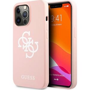 Guess Guess GUHCP13XLS4GWPI iPhone 13 Pro Max 6,7" różowy/pink hard case Silicone 4G Logo