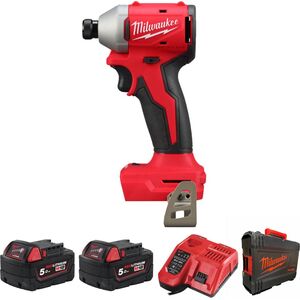 Κρουστικό κλειδί Milwaukee MILWAUKEE. IMPACT DRIVER. M18BLIDR-502X 190Nm 2x5,0Ah 13924476 4058546477141