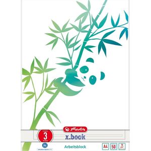 Herlitz Herlitz Arbeitsblock A4 GREENline 50 Bl Lineatur 03 Panda 13812270 4008110295886