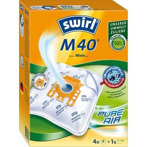 Σακούλα ηλεκτρικής σκούπας Swirl Swirl M 40 Staubsaugerbeutel für Miele und Hoover – passend für Miele Classic C1, Complete C2+3, S 8340 + GN und Hoover H72+73 & AT70 AT Athos 13801452 4006510000000
