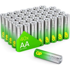 GP 1x40 GP Super Alkaline AA Mignon Batteries PET Box GPSUP15A900C40 13671612 4891199219900