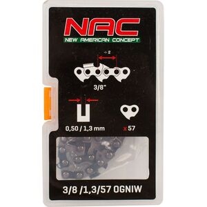 NAC Łańcuch tnący 16" do pilarki  NAC 57 ogniw 3/8"x1,3