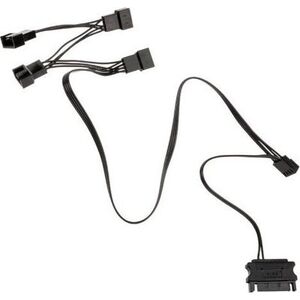 Kolink Kolink 1-4 PWM Lüfter Splitterkabel - 35 cm, geflochten, μαύρο 13336504 5999094005297