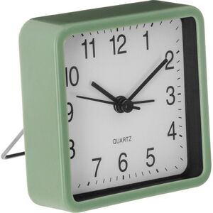 Atmosphera Cichy zegar stołowy do sypialni, budzik z mechanizmem QUARTZ, kolor zielony