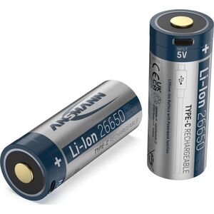 Ansmann Ansmann Li-Ion 26650 5100mAh 3,6V υποδοχή Micro-USB 1307-0012 13334147 4013674189625
