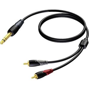 Καλώδιο Procab καλώδιο PROCAB CLA719/1.5, στερεοφωνικό βύσμα 6,3 mm (M) έως 2 x RCA (M) (1,5 m) 14081366 5414795030152