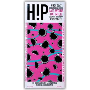 Oat milk chocolate tablet with cookies and vegan cream H!P, 70 g