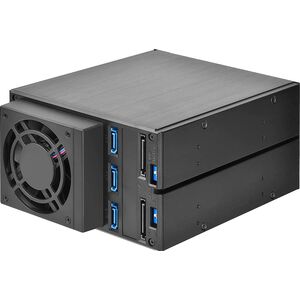 SilverStone SilverStone SST-FS303-12G Εξωτερικά 3.5-Zoll-Gehäuse, 3-Bay - Schwarz 13848330 4710679815459