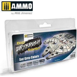 Vallejo Ammo: Drybrush Paint - Set Grey Colors 13958972 8432074073000