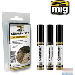 Vallejo Ammo: Oilbrusher Set - Soil Colors Set 13958990 8432074075110