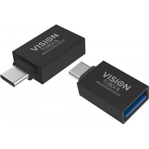 Προσαρμογέας USB Vision VISION Επαγγελματική εγκατάσταση Προσαρμογέας USB-C zu USB-A - 30 JAHRE ΕΓΓΥΗΣΗ - έχει διάρκεια USB-C και έχει κανονικό grosse USB-A 3.0-Buchse - USB-C (M) zu USB Type A (F ) ) - USB 3.1 Gen 2 - Schwarz 13354374 4979313000006