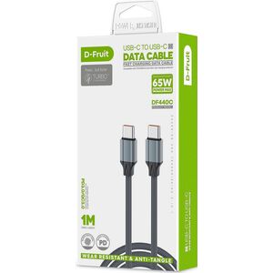 Καλώδιο USB V7 D-Fruit USB-C - USB-C 1m, γκρι (DF440C) 13991780 4741326504747