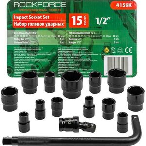 King Tony ROCKFORCE NASADKI UDAROWE kpl. 15el.1/2"  6-KĄT. (10-32mm)