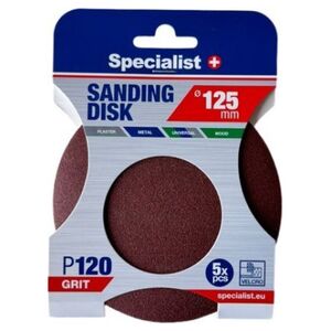 Specialist+ SPECIALIST+ χαρτί λείανσης P120, 125 mm, 5 τεμ. 14417807 4779052491499