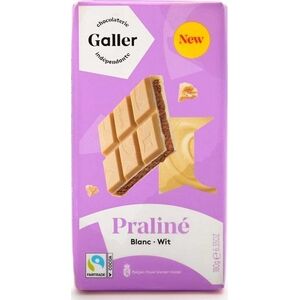 White chocolate tablet with praline filling Galler Blanc Praline, 180 g