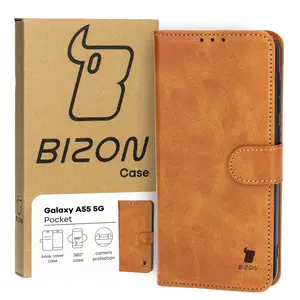 Bizon Case Pocket Samsung Galaxy A55 5G brown