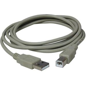 Kabel USB Logo USB-A - USB-B 3 m Szary (10219)