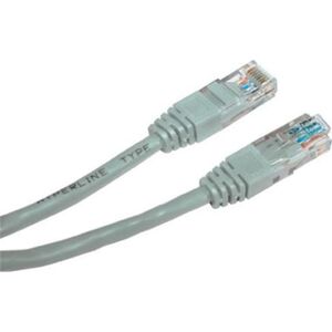 Neutralle UTP crossover patchcord, Cat.5e, RJ45 M - RJ45 M, 5 m, nieekranowany, krzyżowy, szary, do połączenia 2 PC Logo blistr