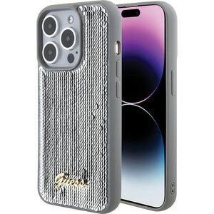 Guess Guess GUHCP15XPSFDGSS iPhone 15 Pro Max 6.7" srebrny/silver hardcase Sequin Script Metal
