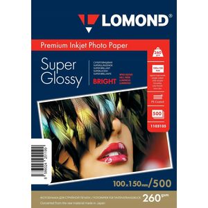 Sourcing Lomond Premium Photo Paper Super Glossy 260 g/m2 10x15, 500 sheets, Bright 14149621 8586024251199