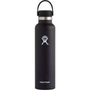 Hydro Flask Standard Mouth Flex Straw Cap water bottle, 700 ml - Black