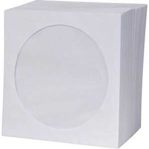 Logo Koperta na 1 szt. CD, papier, biała, z okienkiem, 100-pack