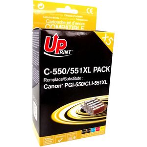 Tusz UPrint Tusz C-551XL-PACK / CLI551, 2x Black, 1x Cyan, 1x Magenta 1x, Yellow